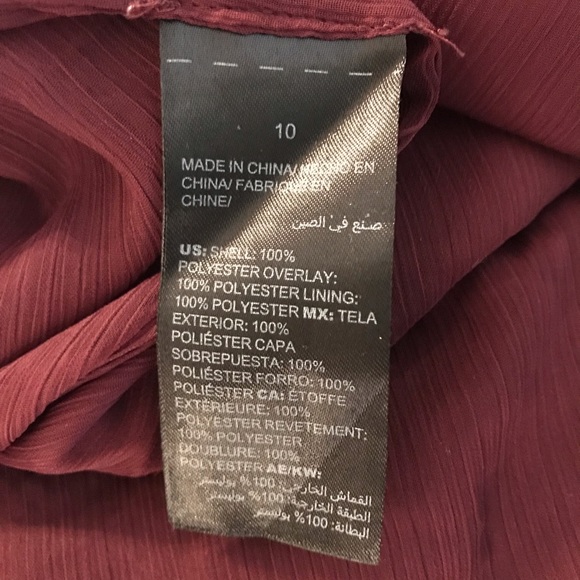 WHBM high low halter tunic blouse in burgundy - Picture 14 of 14